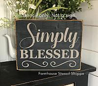 Simply Blessed - 12" x 9"