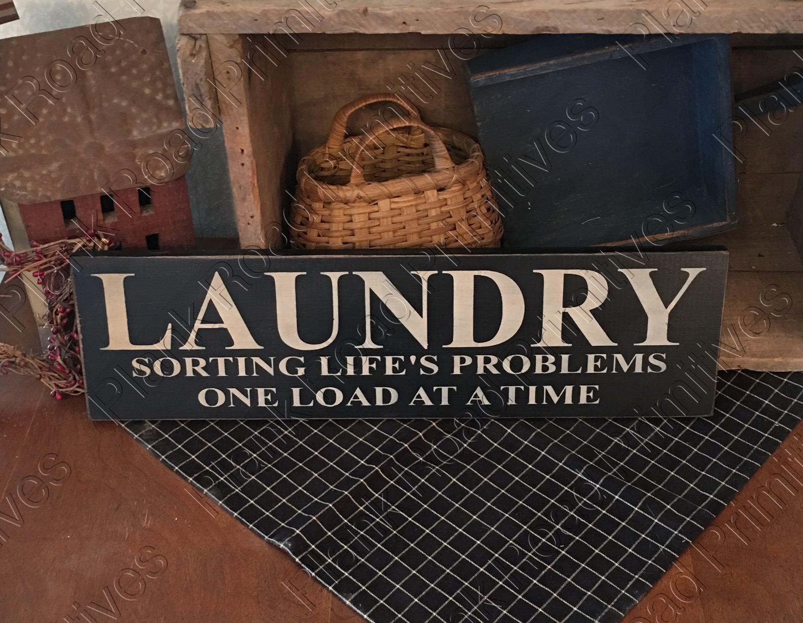 LAUNDRY Sorting Life's Problems One Load At A Time 20" x 5.5"