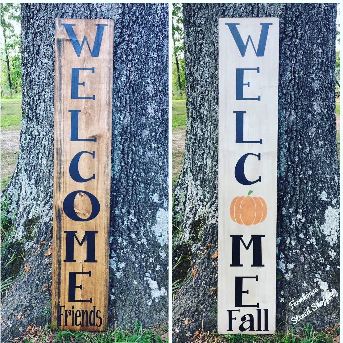 Two for One Price! Welcome Friends Welcome Fall (4 piece stencil)