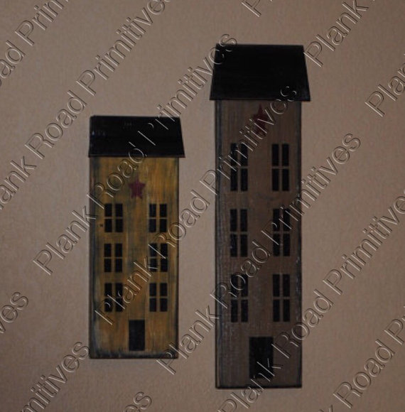 Set of Two Salt Box House Stencils