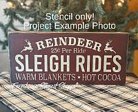 Reindeer Sleigh Rides - 12"x5.5"