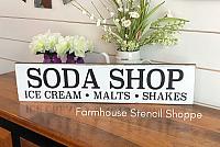 Soda Shop - Ice Cream - Malts - Shakes 24"x5.5