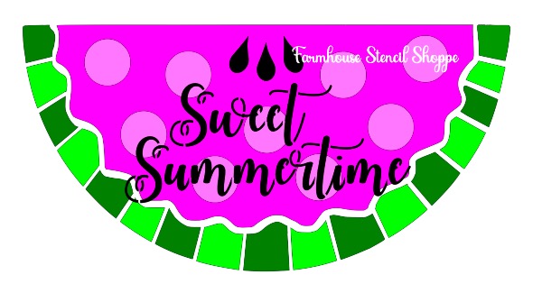 Sweet Summertime Watermelon Stencil
