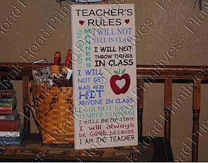 Teacher Rules - 11.5"x24"