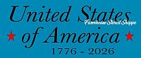 Patriotic - United States of America 1776 - 2026 - 12"x5"