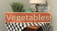 Vegetables Stencil - 24"x5"