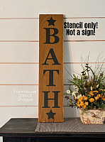 Vertical Bath Stencil - 5"x24"