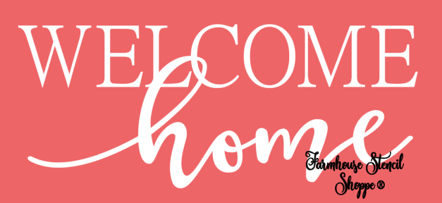 Welcome Home Print/Script 12"x5.5"