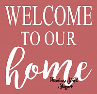 Welcome to our home 12"x11.5"