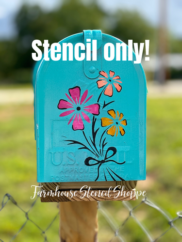 Wildflower Bouquet Graphic Stencil - 5"x8"