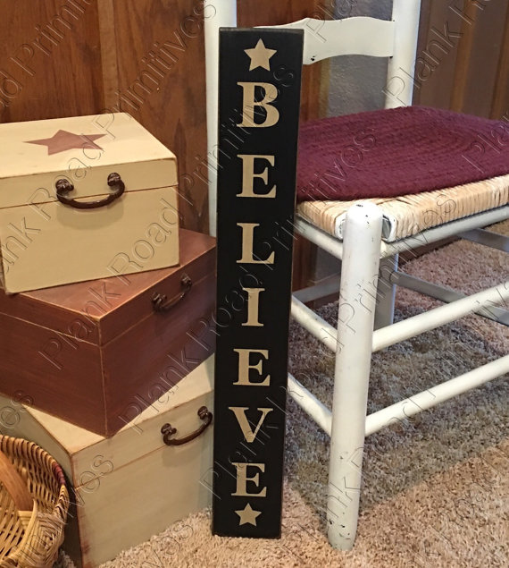 Believe - Vertical Stencil