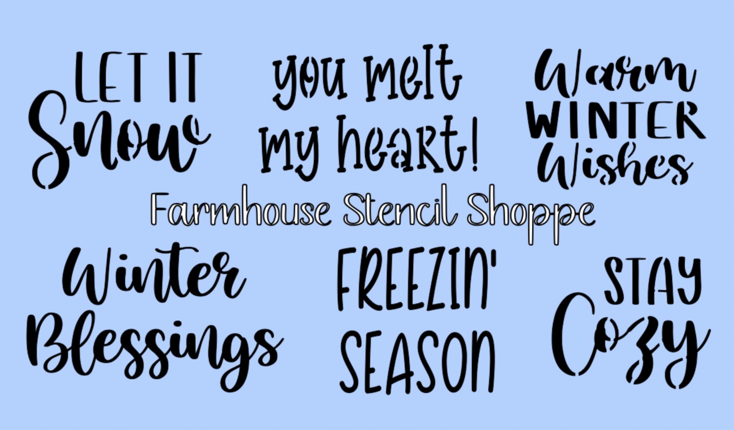 Winter Set of 6 Designs - One Sheet