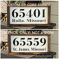 Custom Zip Code Stencil - 12"x5.5"