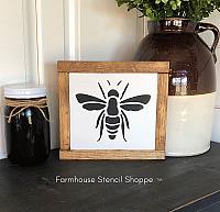 Bee Stencil - 6"x5.5"