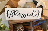 blessed with laurels - 16"x5"