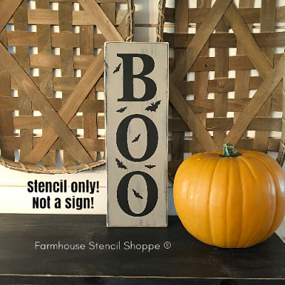 Boo Stencil - 5"x16"