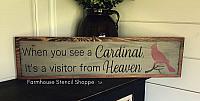 When you see a cardinal... 24"x5.5"