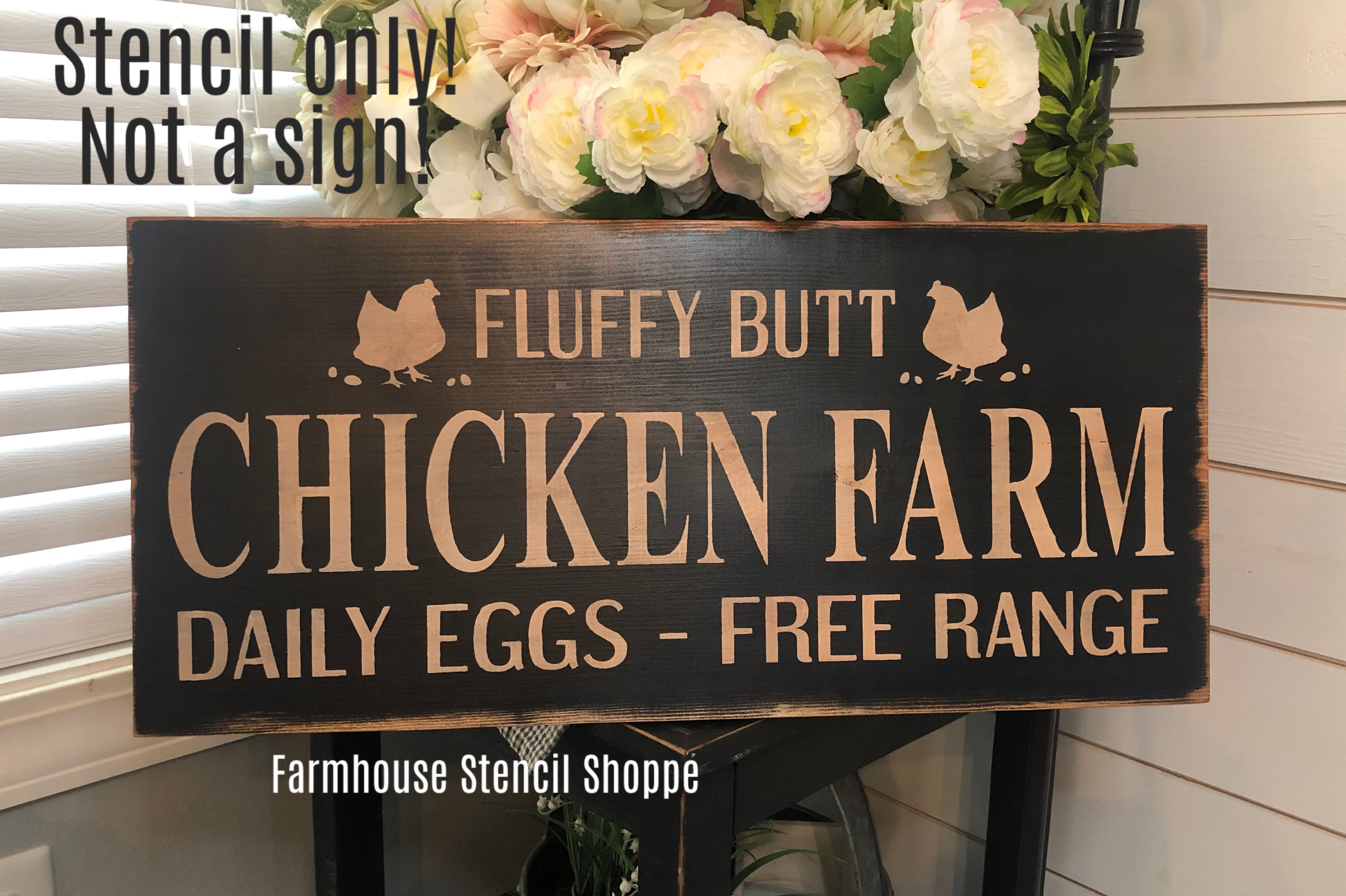 Fluffy Butt Chicken Farm - 24"x10"