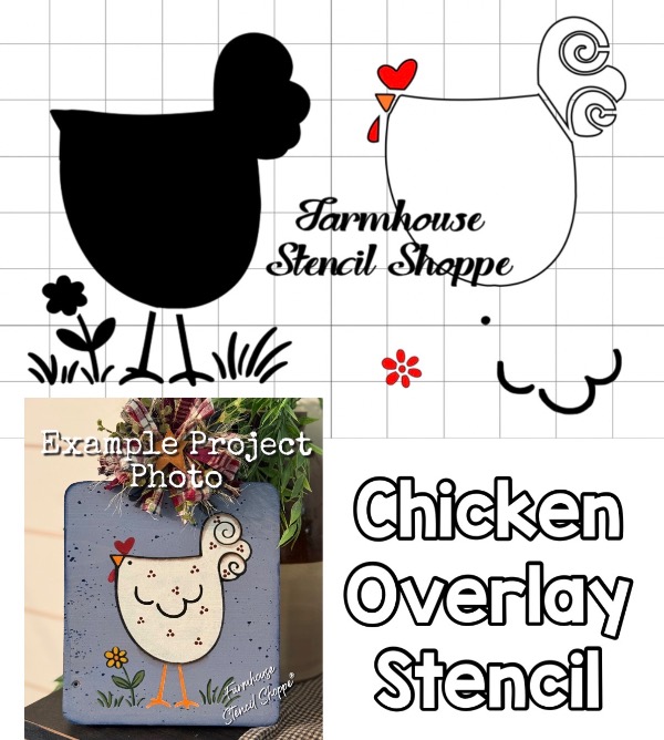 Chicken Overlay Stencil