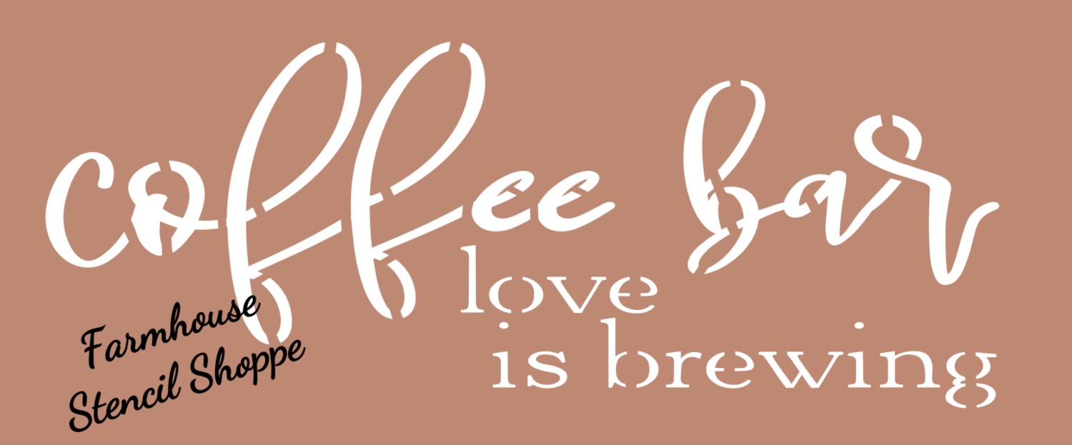 Coffee Bar Love Is Brewing - 12"x5"