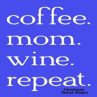 Coffee Mom Wine Repeat - 8"x8"
