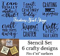 Crafting Stencil Set of 6 Designs