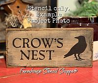 Crow's Nest Stencil - 12"x5"