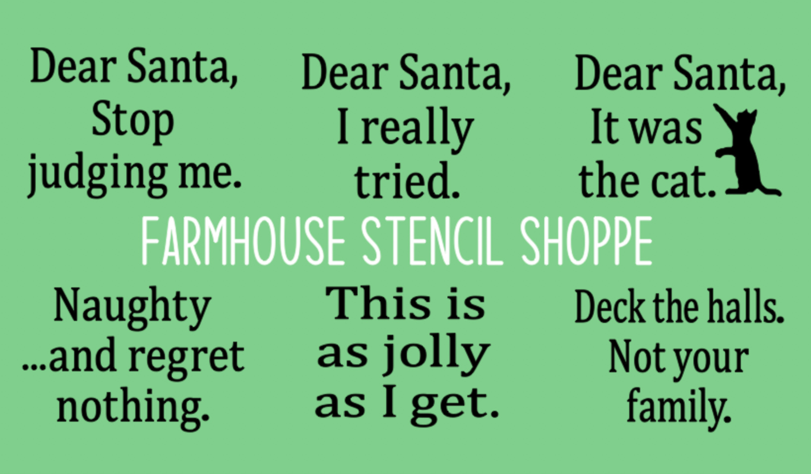 Snarky Holiday Stencil Set
