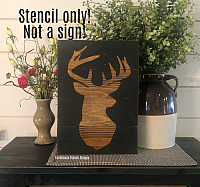 Deer Silhouette Stencil - 10"x14"
