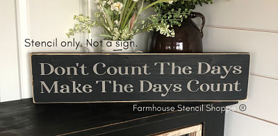 Don't Count The Days Make The Days Count 24" x 5"