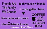 Friends Set, 12"x7" Stencil Sheet