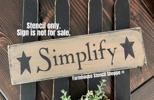 Simplify with Stars - Primitive Stencil - 12"x3.5"