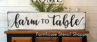 Large - Farm to Table 48"x10" (2 piece stencil)