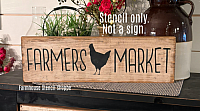 Farmers Market with Hen - 18"x5"