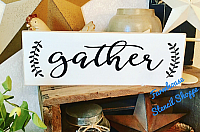gather with laurels - 16"x5"