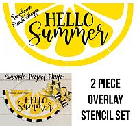 Hello Summer Lemon Stencil