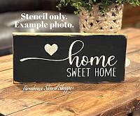 Home Sweet Home with Heart - 12"x5"