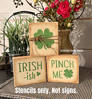 St. Patrick's Day Set of 3 Stencils - 4"x3.5"