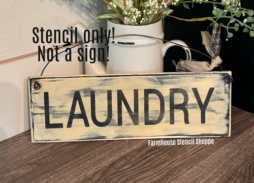 Laundry Stencil - 12"x3.5"