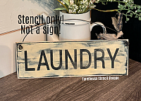 Laundry Stencil - 12"x3.5"