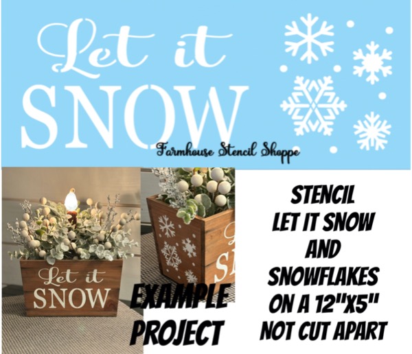 Let it Snow Set with Snowflakes - 12"x5"