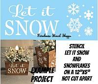 Let it Snow Set with Snowflakes - 12"x5"