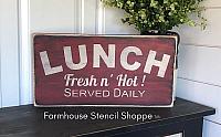 Lunch Fresh n' Hot Stencil, 18"x8"