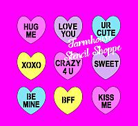Valentines Message Heart Overlay Stencil Set