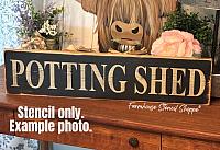 Potting Shed Stencil - 24"x5"