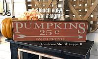 Pumpkins 25Â¢ Farm Fresh - 24"x7"