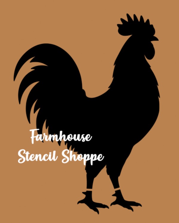 Rooster Silhouette Stencil - 8"x10"