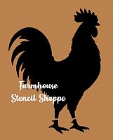 Rooster Silhouette Stencil - 8"x10"