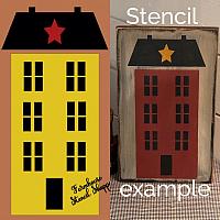 Salt Box House 7"x12" Overlay Stencil Set - 3 Pieces