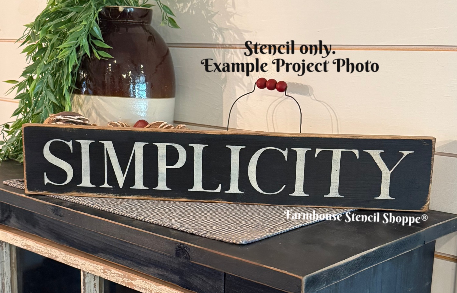 Simplicity Stencil - 20"x3.5"